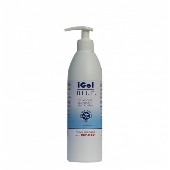 iGel Blue gel alcoolic dezinfectant pentru maini flacon 500 ml cu pompita